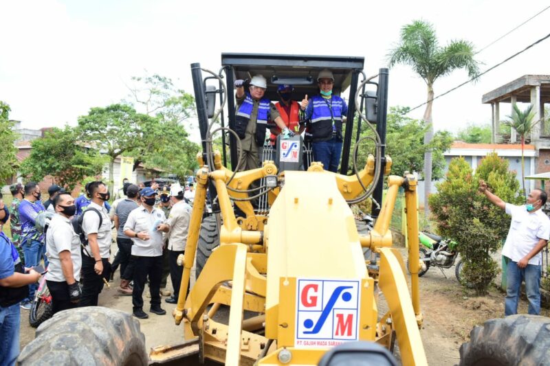 Bantu Pembangunan Infrastruktur Gubernur dan Bupati Tinjau Kondisi Lokasi