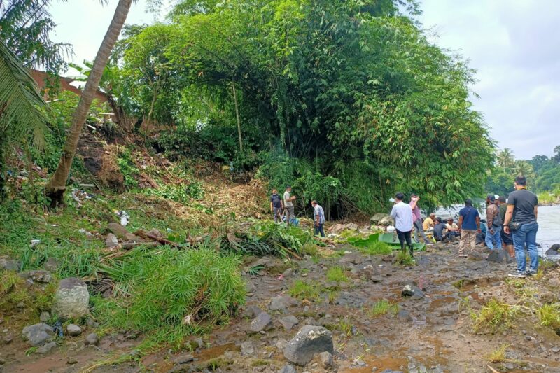 DPUPR Lubuklinggau Bangun Bronjong Normalisasi Sungai Taba Pingin