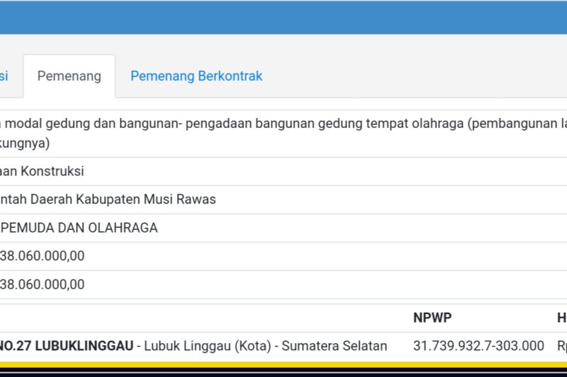 Gembar Gembor Bangun Stadion Musirawas Dana CSR Nyatanya APBD