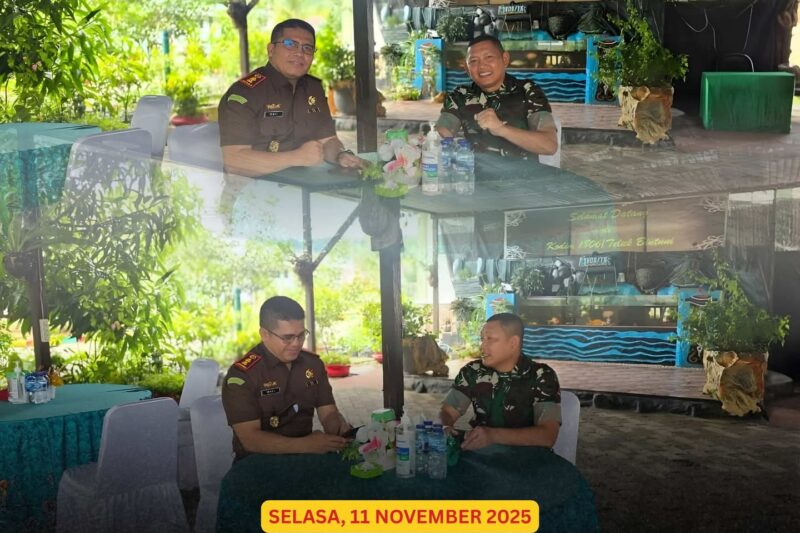 Pererat Silaturahmi Kajari Teluk Bintuni Kunjungi Makodim 1806