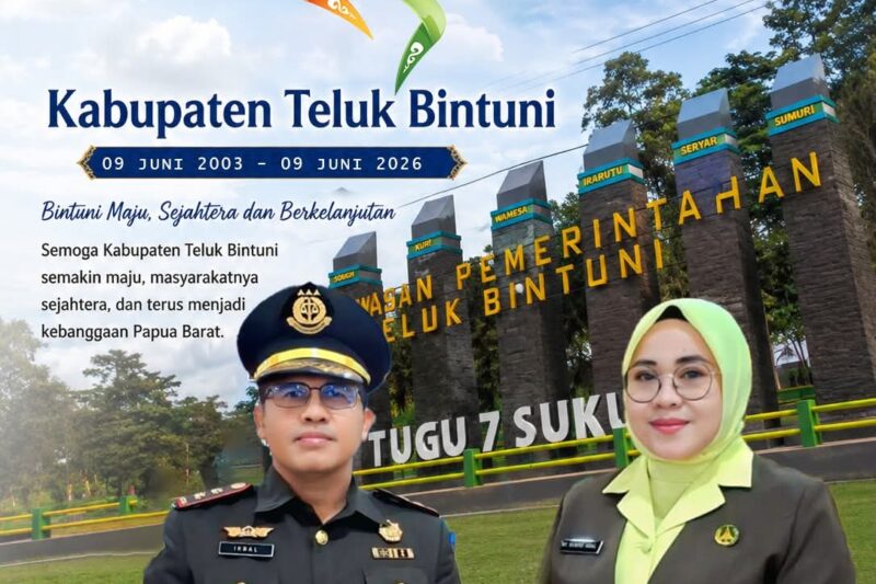 Kajari dan Ketua IAD Teluk Bintuni Ucapkan Selamat HUT ke-23 Kabupaten Teluk Bintuni