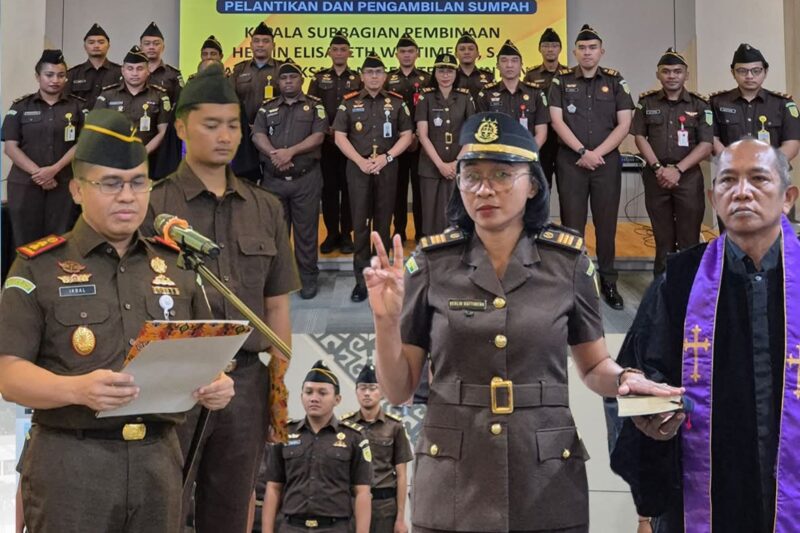 Kajari Teluk Bintuni Lantik Herlin Elisabeth Wattimena sebagai Kasubbag Pembinaan